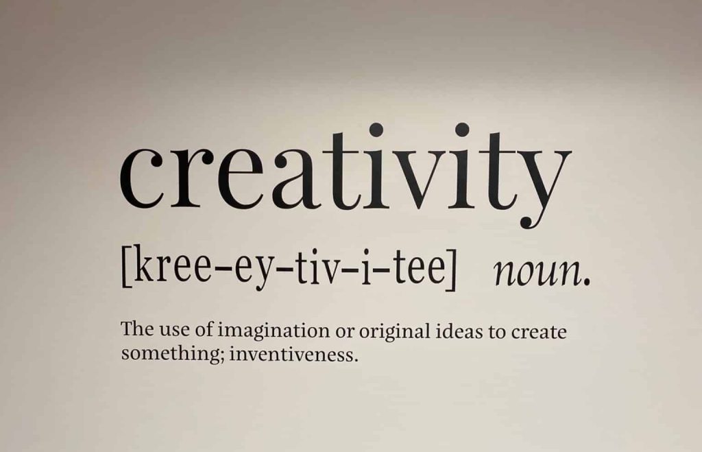 Wall decal defining creativity