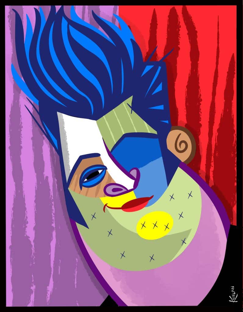abstract digital caricature