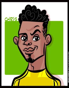 Digital caricature drawing of a man